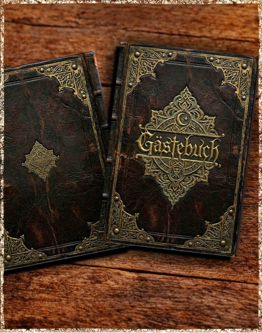 Gästebuch Hochzeit - Lederoptik rustikal